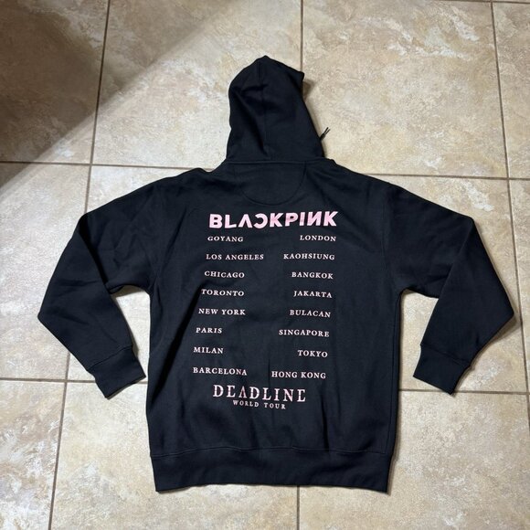 BLACKPINK Deadline Tour Hoodie Hooded Jacket 2-Sided LARGE New READ - Picture 10 of 12